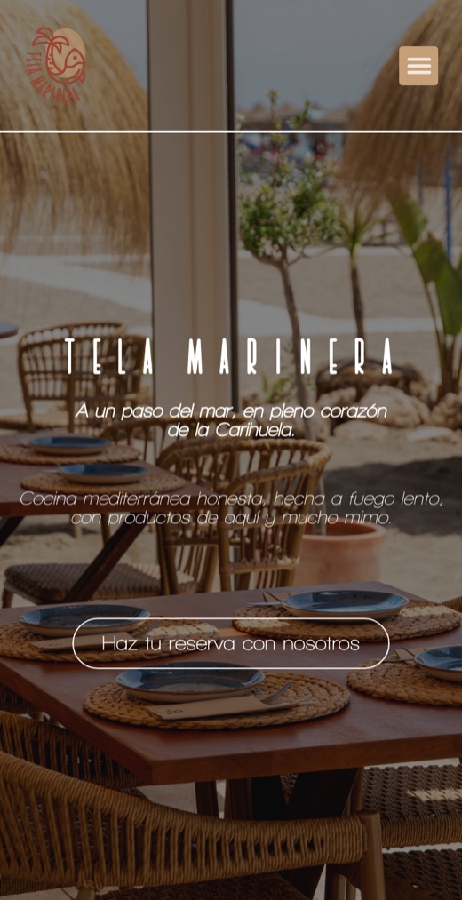 Tela Marinera Chiringuito: portada en móvil